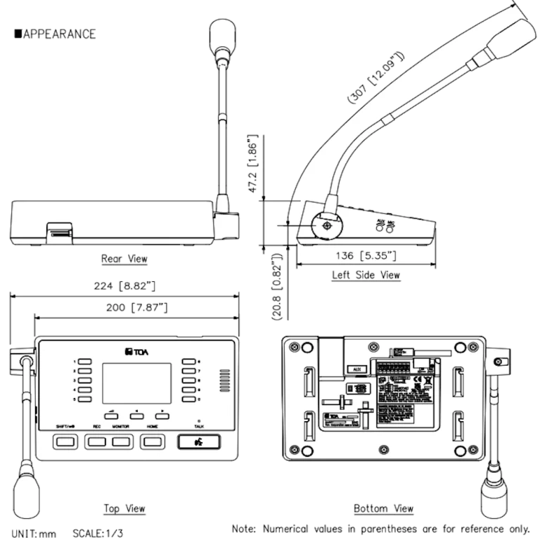 IP-A1RM IP Remote Microphone מבית TOA