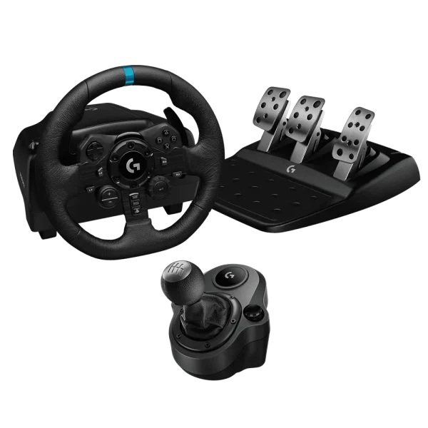 ערכת הגה מרוצים Logitech G923 SE Trueforce + ידית הילוכים – תואמת PS4/PS5/PC