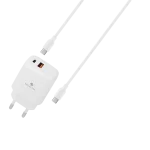 מטען קיר 25W עם כבל type-c to type-c דגם MWC25PQ מבית MIRACASE