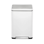 פח רגלית EKO X-CUBE 45L בצבע לבן