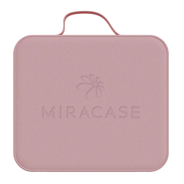 תיק איפור מחולק עם מראה ותאורת לד דגם MCB450 מבית MIRACASE בצבע ורוד