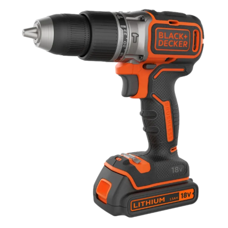 מקדחת פטיש 18V אלחוטי + 20ACC דגם BDCHD18D1KA-QW מבית BLACK&DECKER