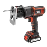 באנדל מקדחה/מברגה MULTIEVO 18V עם ראש מסור אנכי מבית Black+Decker