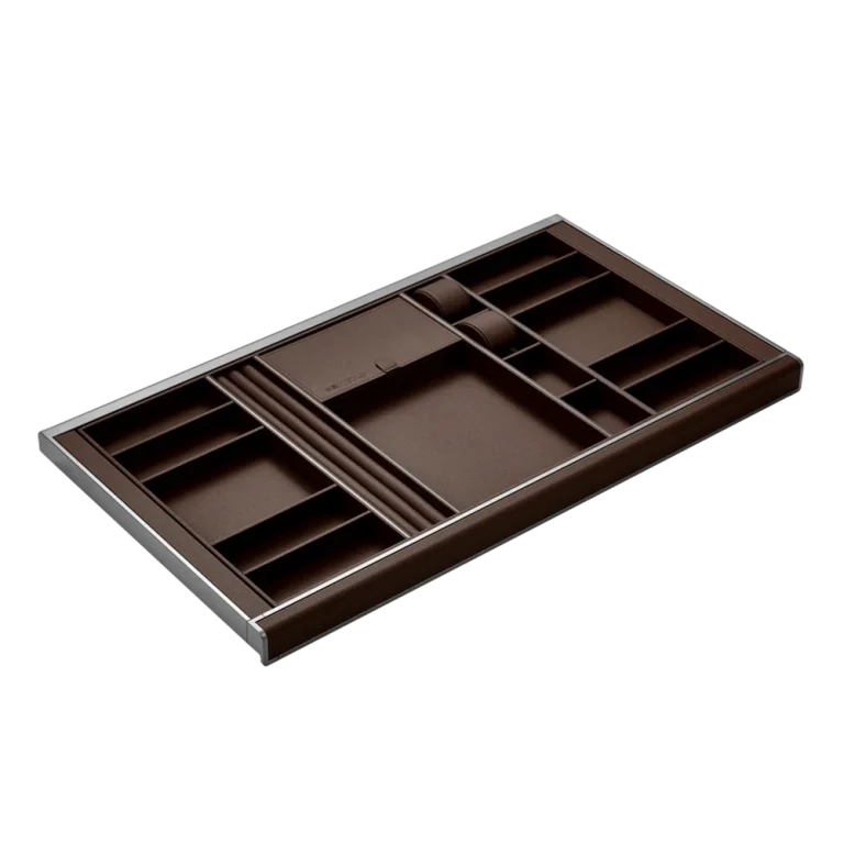 מגירת אחסון נשלפת לתכשיטים בצבע Premium Gray מסדרת B Series-Wardrobe Hardware מבית HIGOLD