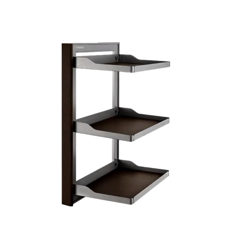 סלי אחסון נשלפים לארון הבגדים (פתיחה ימנית) בצבע Premium Gray מסדרת BV מבית HIGOLD