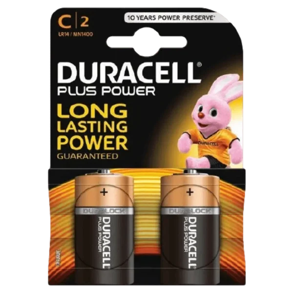 סט 2 סוללות C פלוס מבית דורסל-DURACELL