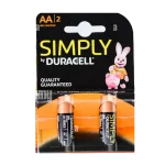 סט 2 סוללות AA אלקליין Duracell Simply