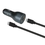 מטען מהיר לרכב  PD120W+ כבל Type c to Type c