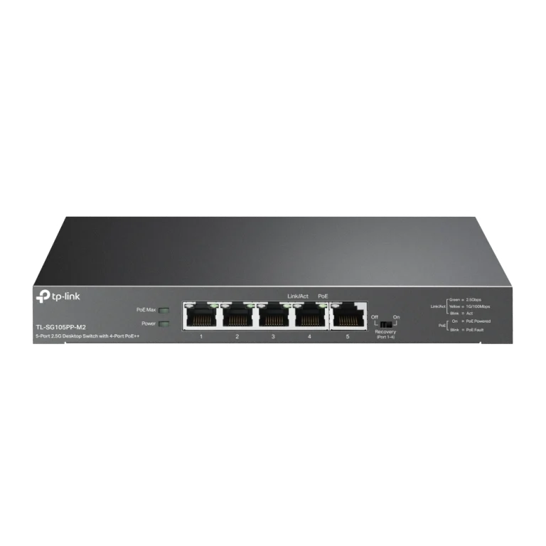 סוויץ' ++TL-SG105PP-M2 2.5G PoE מבית TP-LINK