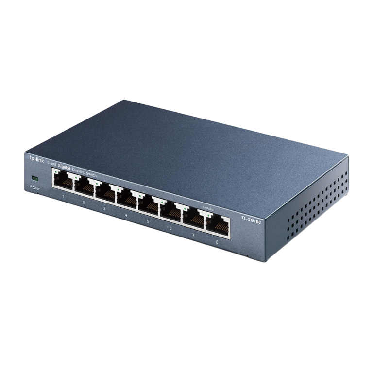 מתג שולחני 8 פורטים SG108 Gigabit מבית TP-LINK