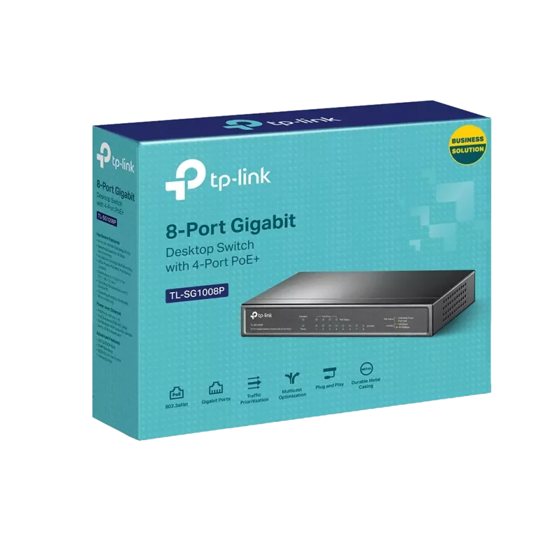 TL-SG1008P 8-Port Gigabit Switch מבית TP-LINK