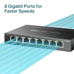 מתג 8 פורטים SG108E Gigabit מבית TP-LINK