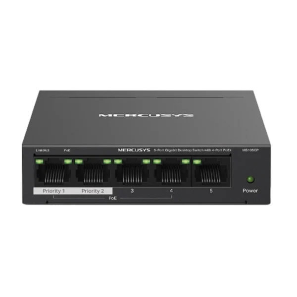 מתג MS105GP 5-P Gigabit מבית MERCUSYS 