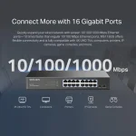 MS116GS 16-P Gigabit Switch מבית MERCUSYS
