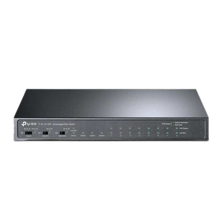 TL-SL1311MP 8-Port PoE+ Switch מבית TP-LINK