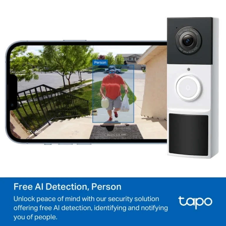פעמון וידאו אלחוטי Tapo D210 3MP מבית TP-LINK