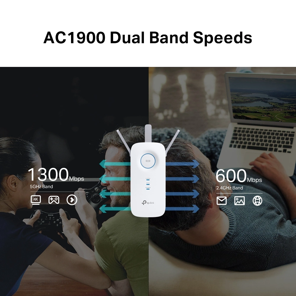 RE550 AC1900 Wi-Fi Range Extender מבית TP-LINK