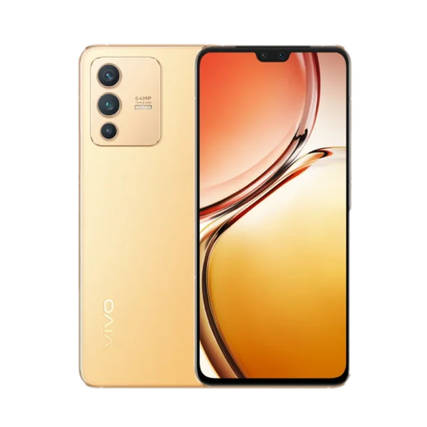 סמארטפון vivo V23 5G בצבע זהב שמש