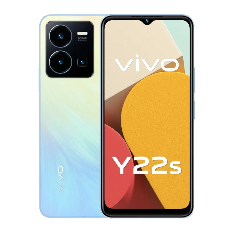 סמארטפון vivo דגם Y22s בצבע תכלת שמים