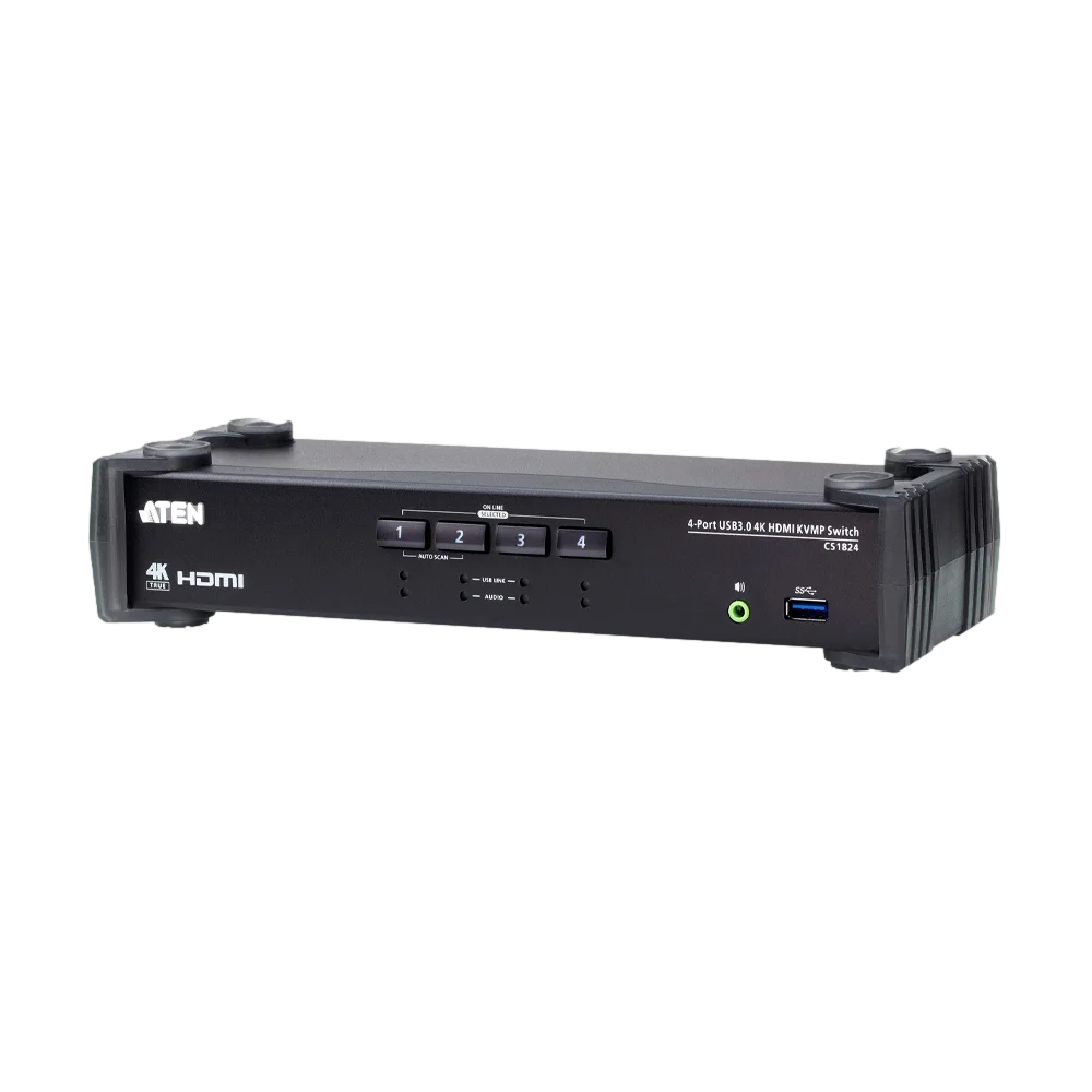 CS1824 4-PORT USB3.0 4K HDMI KVM מבית ATEN