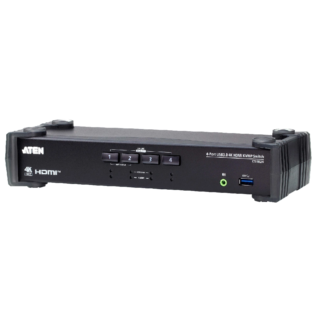 CS1824 4-PORT USB3.0 4K HDMI KVM מבית ATEN
