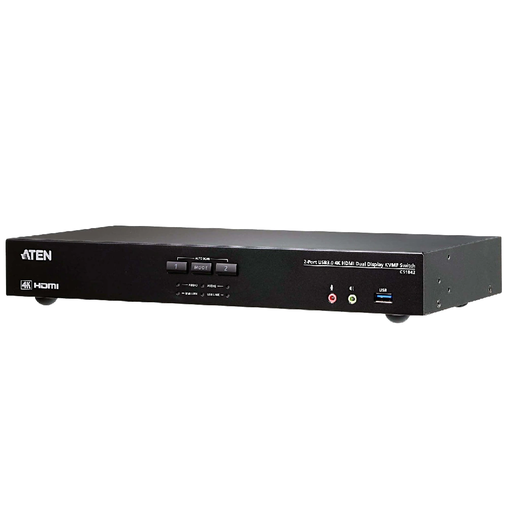CS1842 2P USB3.0 4K HDMI KVM D.V מבית ATEN
