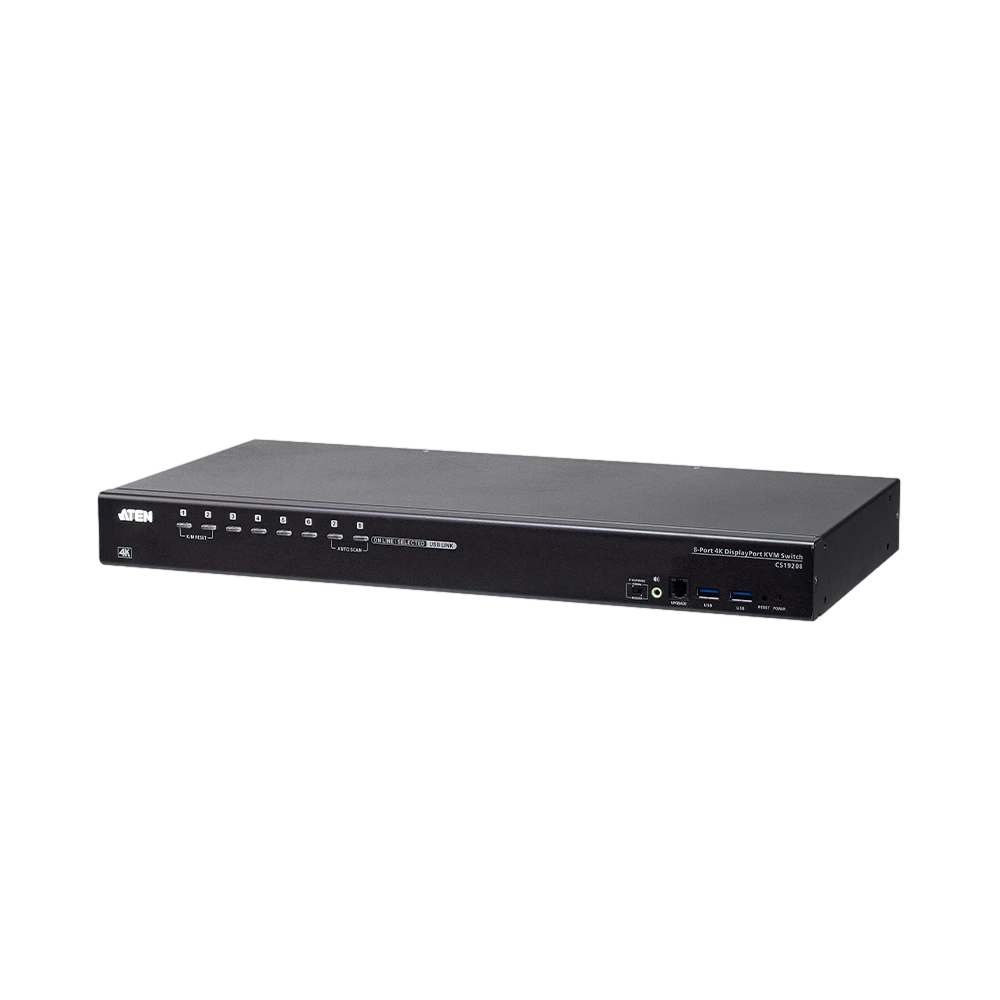 CS19208 8-PORT DP-4K USB3 1U KVM מבית ATEN