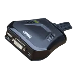 CS22D 2-Port USB DVI Cable KVM Switch מבית ATEN