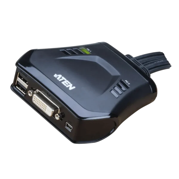 CS22D 2-Port USB DVI Cable KVM Switch מבית ATEN