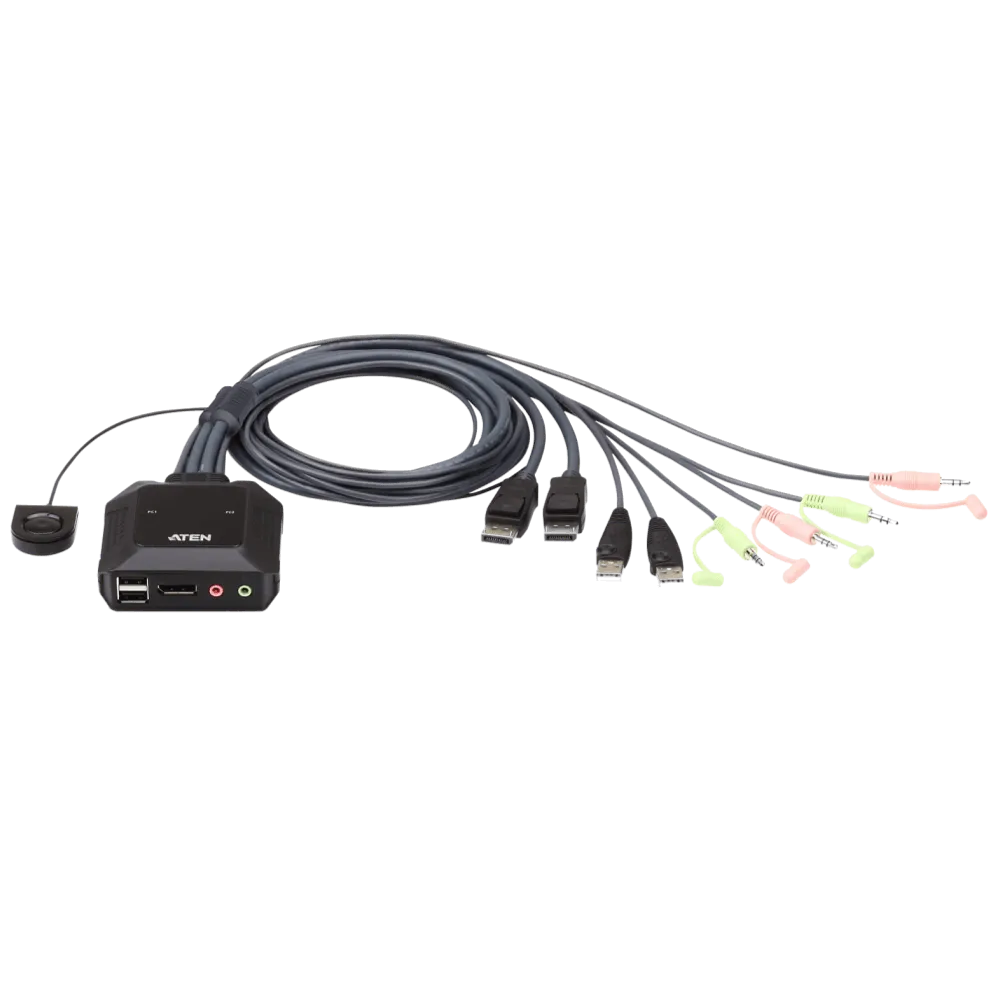 CS22DP 2PORT 4K DP/USB KVM מבית ATEN