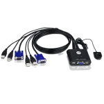 CS22U 2-PORT USB VGA CABLE KVM מבית ATEN