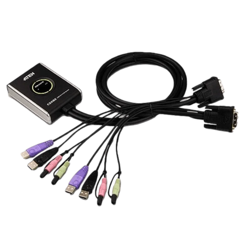 CS682 2-Port USB DVI/Audio Cable KVM מבית ATEN