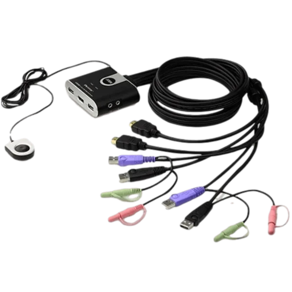 CS692 2PORT USB HDMI CABLE KVM מבית ATEN