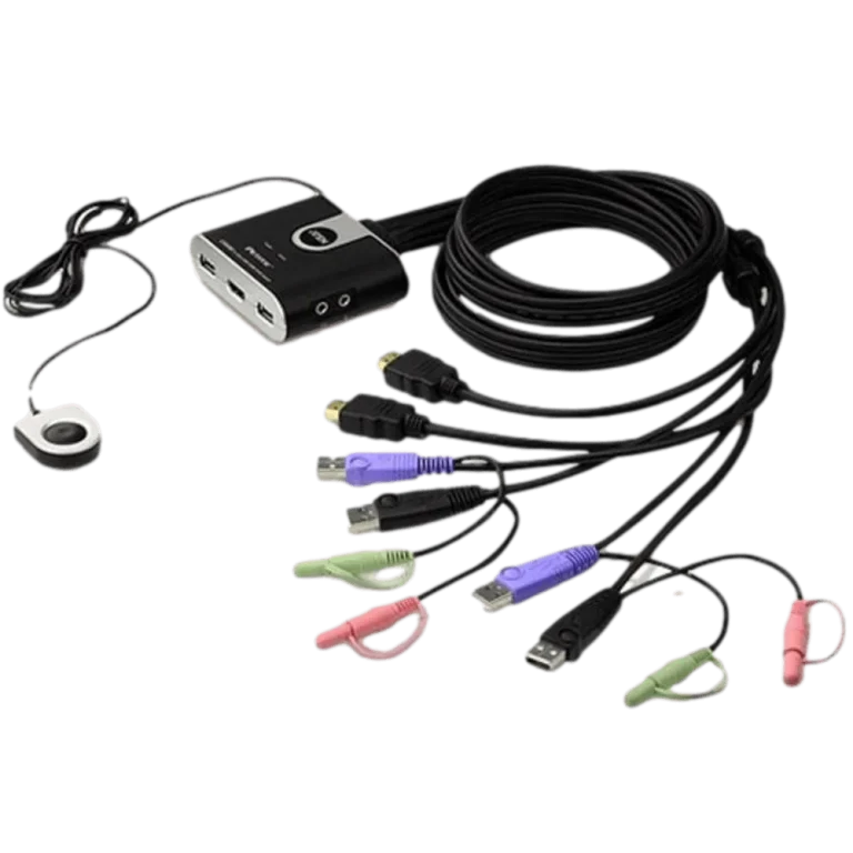 CS692 2PORT USB HDMI CABLE KVM מבית ATEN