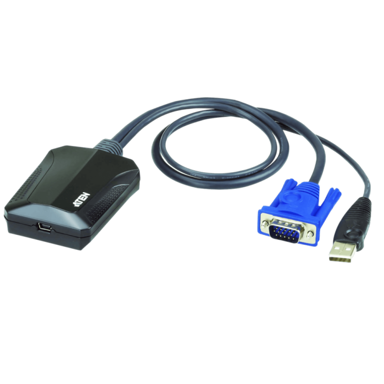 ATEN Laptop USB KVM Console Crash Cart Adapter IT Kit CV211CP