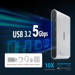 US3311 2 PORT 4K USB-C KVM DOCK מבית ATEN
