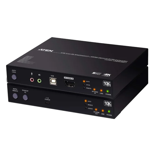 מאריך KVM אופטי USB ‏DisplayPort/HDMI ‏True 4K דגם CE990 מבית ATEN