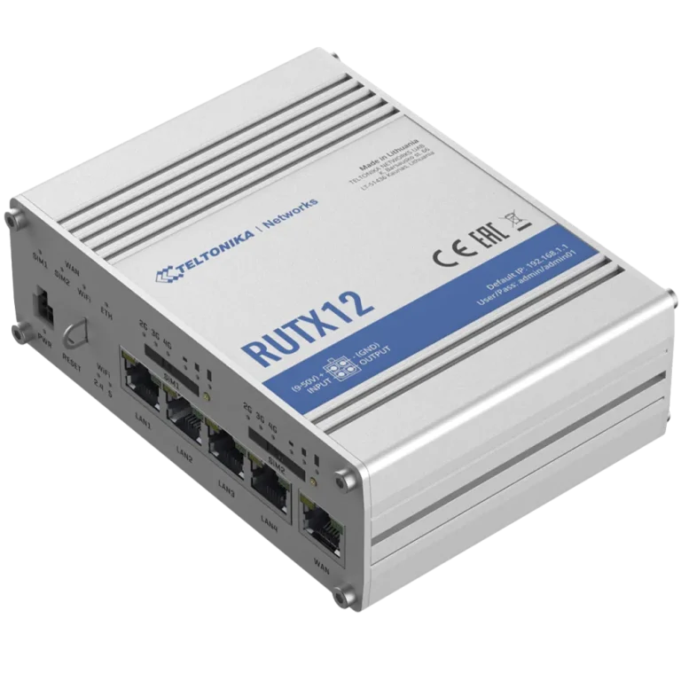 נתב סלולרי תעשייתי RUTX12 מבית TELTONIKA