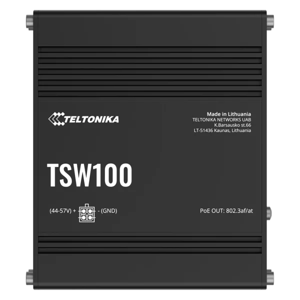סוויץ' תעשייתי TSW100 PoE מבית TELTONIKA