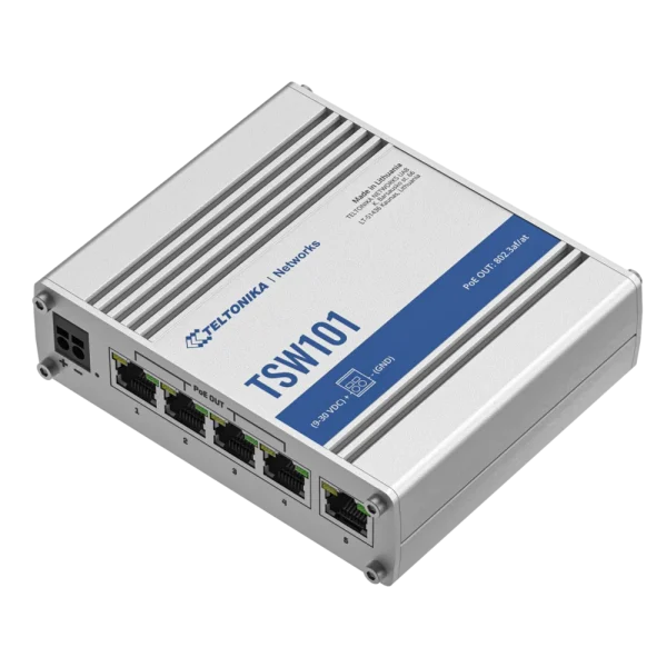 מתג תעשייתי‏‎ TSW101 POE+ ‎מבית TELTONIKA