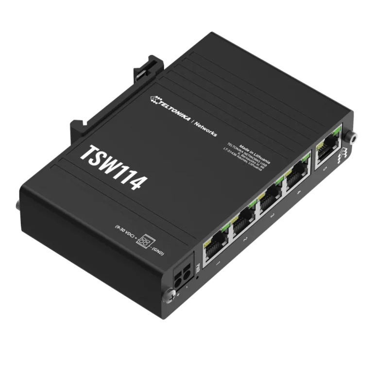 מתג תעשייתי‏‎ TSW114 1Gbps ‎מבית TELTONIKA