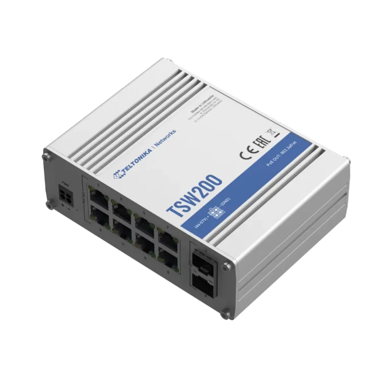 מתג תעשייתי‏TSW200 POE+ ‎ מבית TELTONIKA
