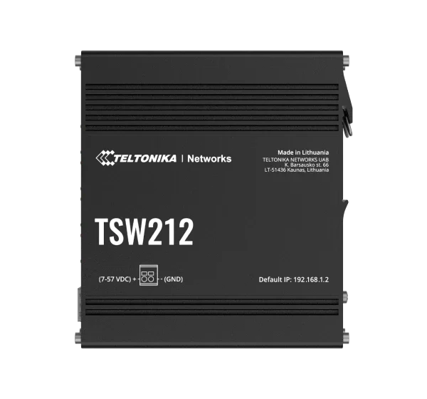 מתג תעשייתי מנוהל +TSW212 L2 מבית TELTONIKA