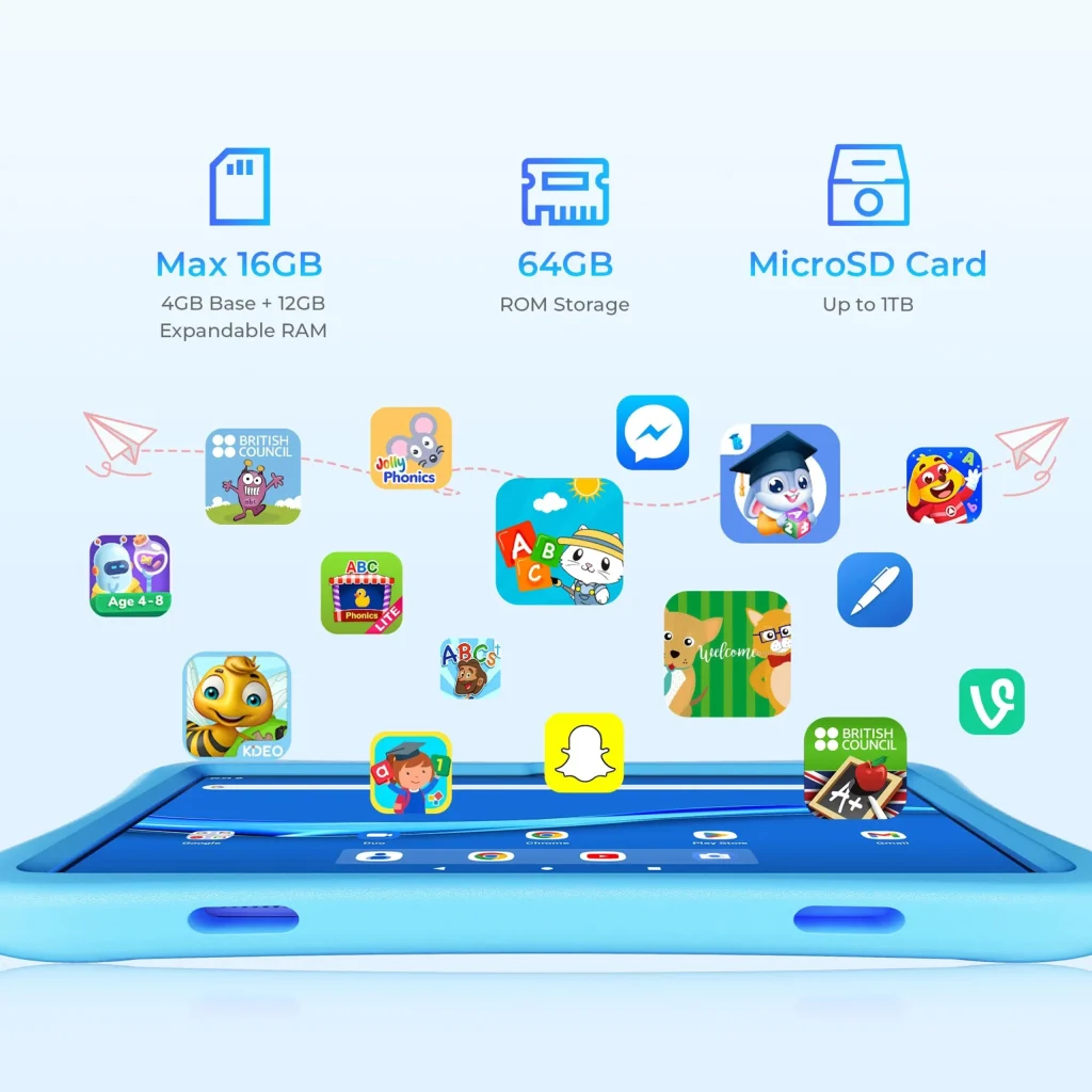 OUKITEL OT6 Kids – טאבלט ילדים שחור סוללה 8000mAh