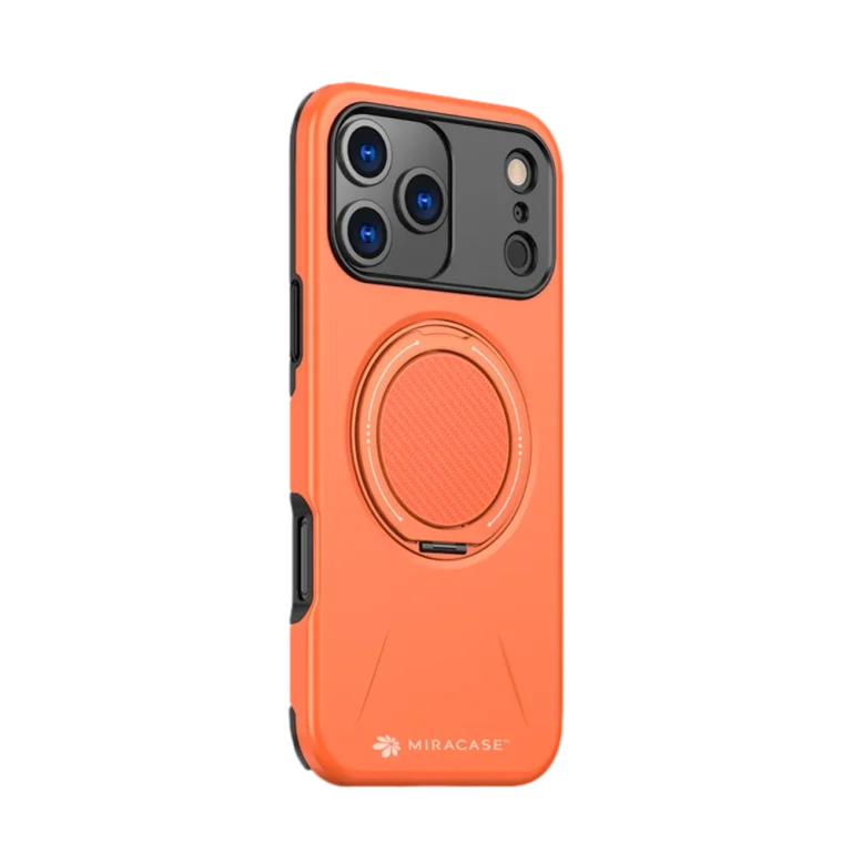 כיסוי ל-iPhone 17 Pro  בצבע כתום דגם MIRAMAG מבית Miracase