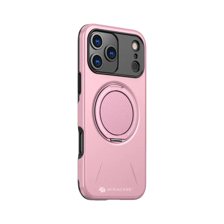 כיסוי ל-iPhone 17 Pro  בצבע ורוד דגם MIRAMAG מבית Miracase
