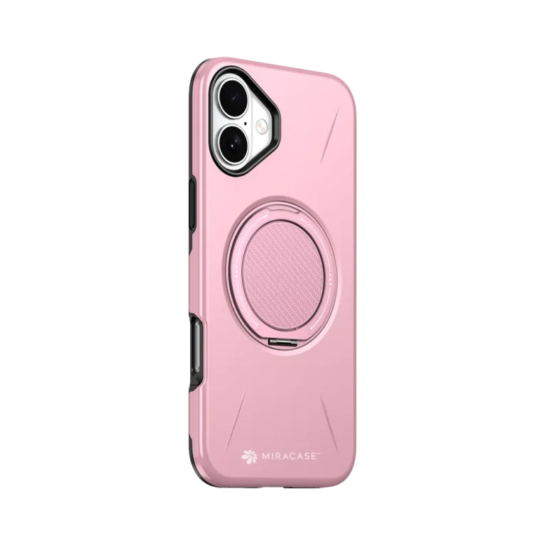 כיסוי ל-iPhone 16 בצבע ורוד דגם MIRAMAG מבית Miracase