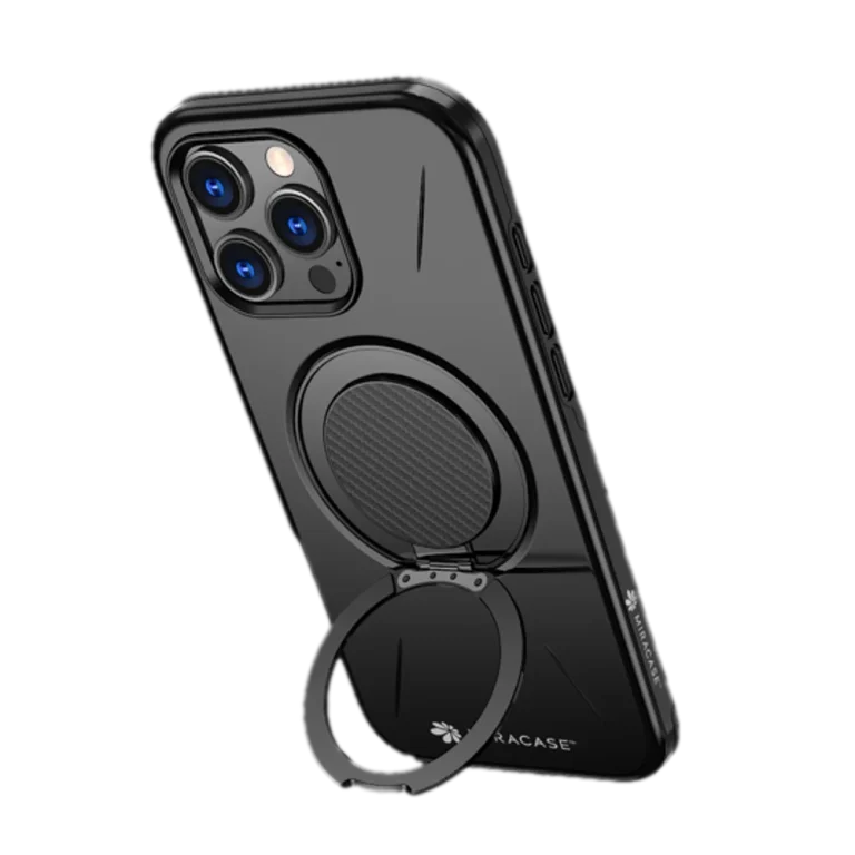 כיסוי ל-iPhone 16 Pro בצבע שחור דגם MIRAMAG מבית Miracase