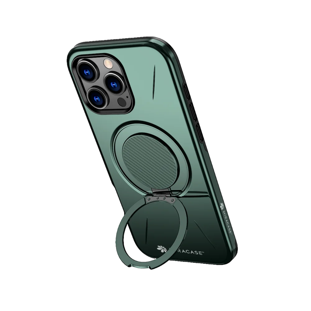 כיסוי ל-iPhone 16 Pro בצבע ירוק דגם MIRAMAG מבית Miracase כיסוי ל-iPhone 16 Pro בצבע ירוק דגם MIRAMAG מבית Miracase
