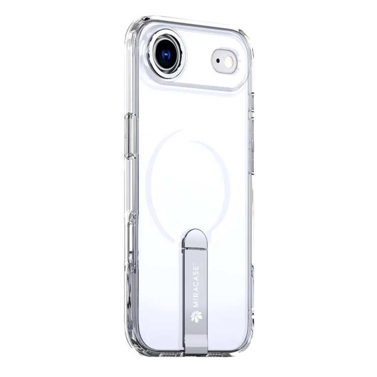 כיסוי MAGSAFE ל-iPhone 17 Air בצבע שקוף דגם MIRASTAND מבית Miracase